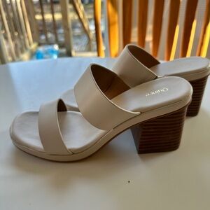 Quince Cream Women's Block Heel Sandals